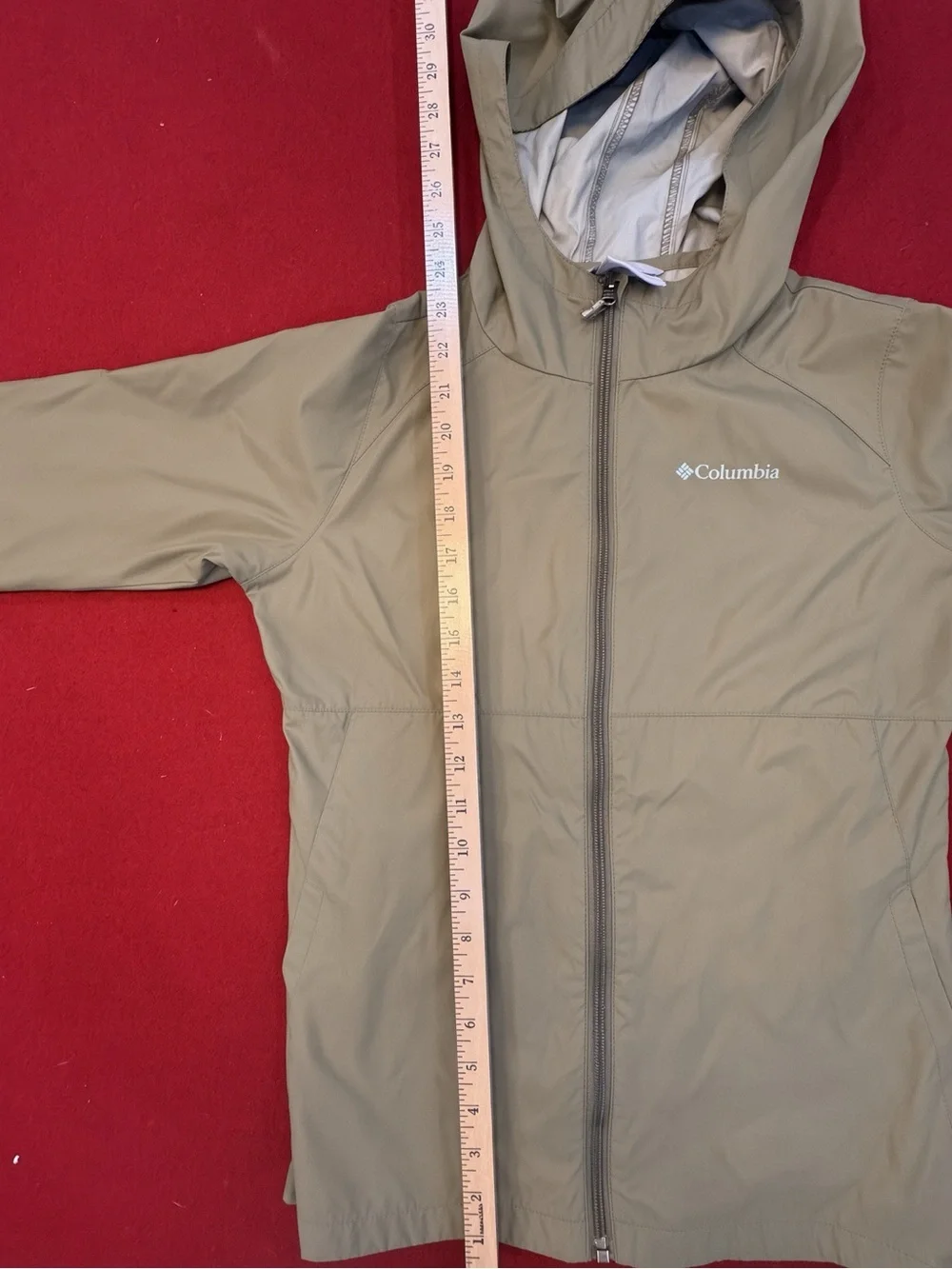 Columbia Kids Hooded Windbreaker Jacket - Khaki